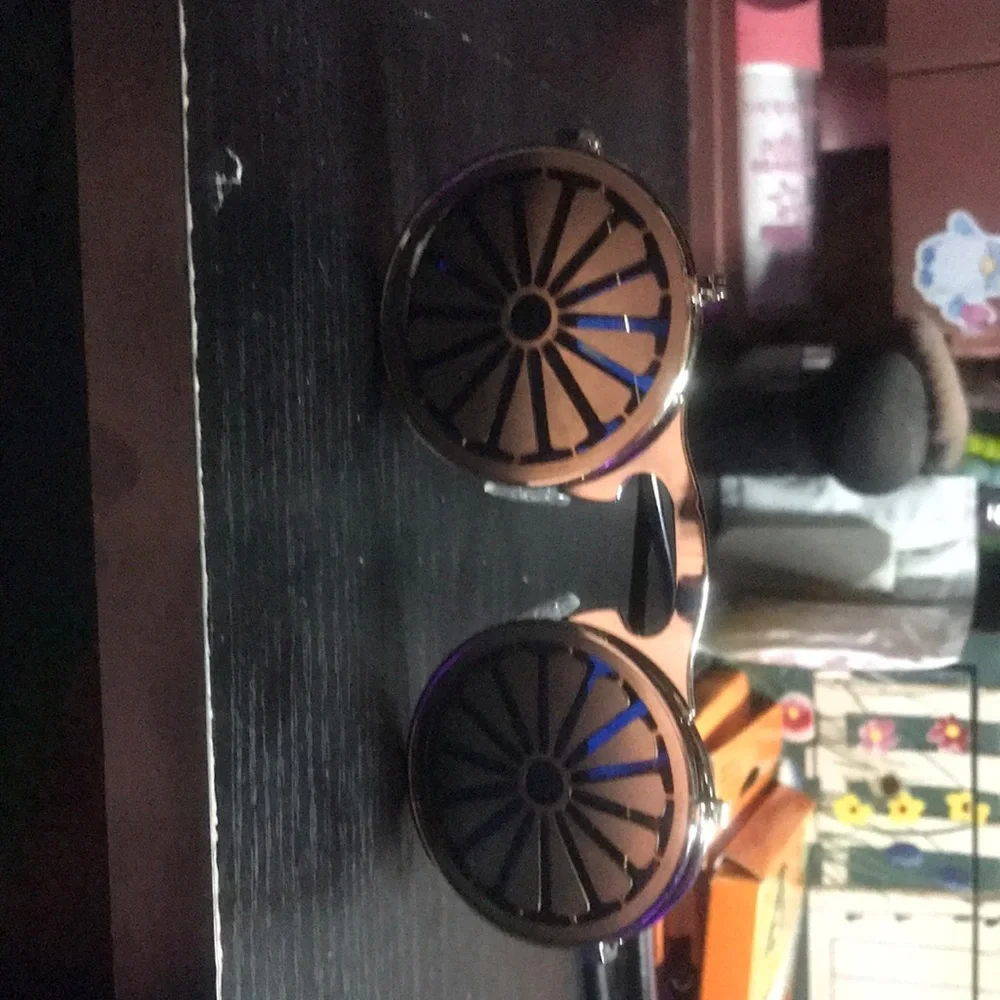 Blue steampunk glasses